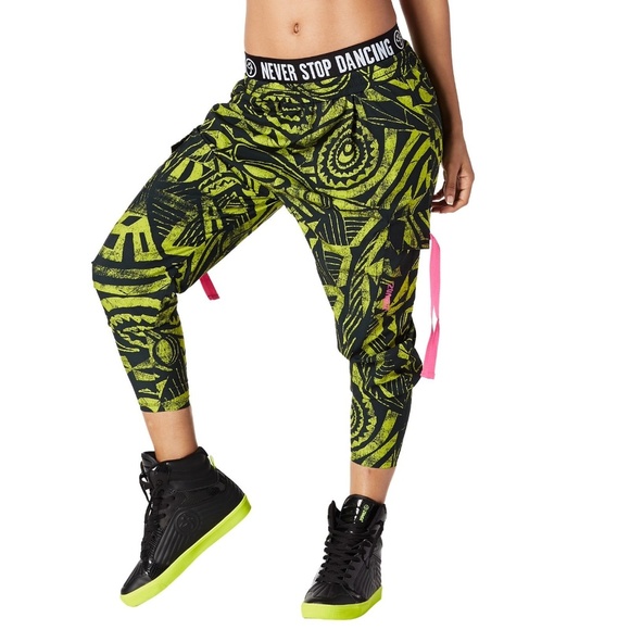 Zumba Fitness Pants - Beach Baller Harem Cargo Pants NWT sz XXL